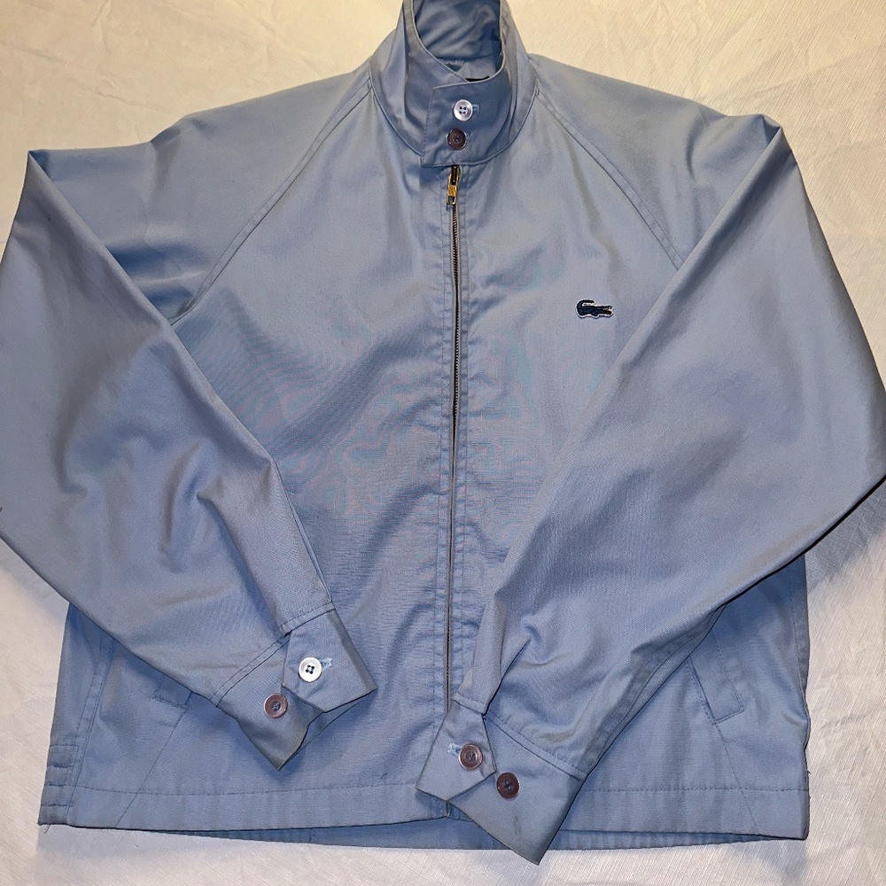 Men's VINTAGE IZOD Alligator Preppy Jacket Pale Blue ~ Small